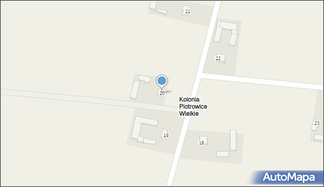 Piotrowice Wielkie, Piotrowice Wielkie, 20, mapa Piotrowice Wielkie