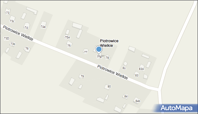 Piotrowice Wielkie, Piotrowice Wielkie, 77a, mapa Piotrowice Wielkie