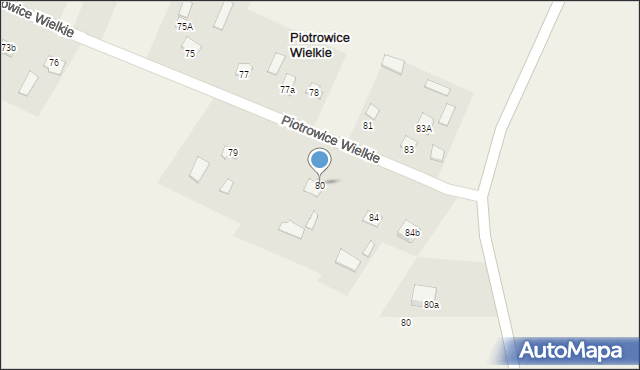 Piotrowice Wielkie, Piotrowice Wielkie, 80, mapa Piotrowice Wielkie