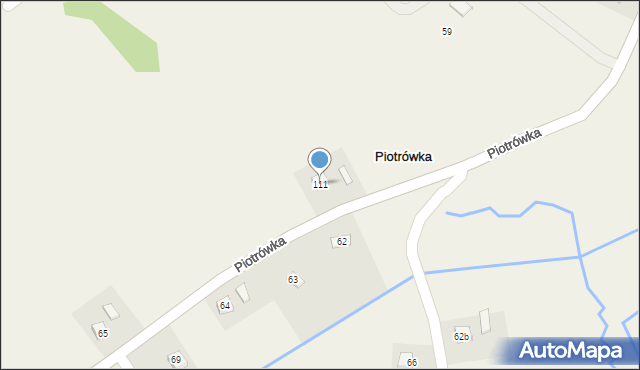 Piotrówka, Piotrówka, 111, mapa Piotrówka