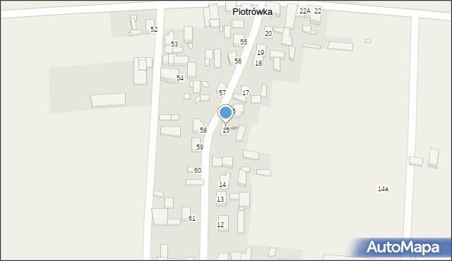 Piotrówka, Piotrówka, 15, mapa Piotrówka