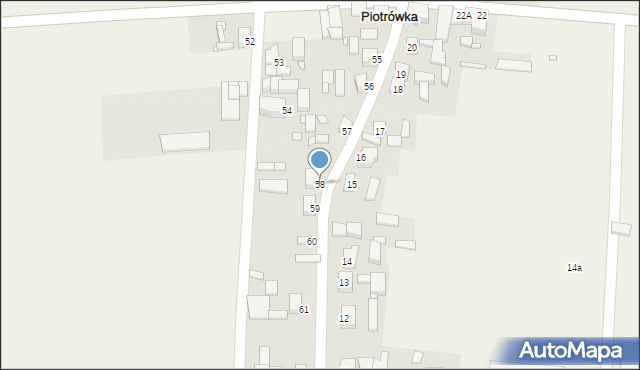 Piotrówka, Piotrówka, 58, mapa Piotrówka