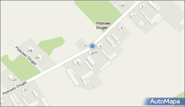 Piotrowo Drugie, Piotrowo Drugie, 10, mapa Piotrowo Drugie