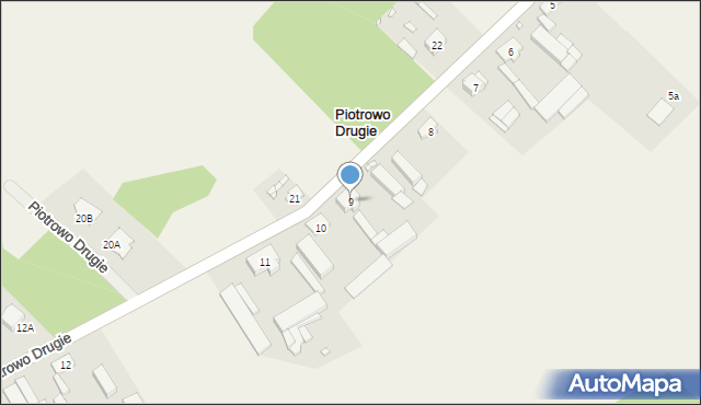 Piotrowo Drugie, Piotrowo Drugie, 9, mapa Piotrowo Drugie