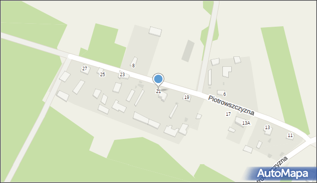Piotrowszczyzna, Piotrowszczyzna, 21, mapa Piotrowszczyzna