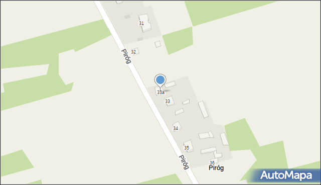 Piróg, Piróg, 33a, mapa Piróg