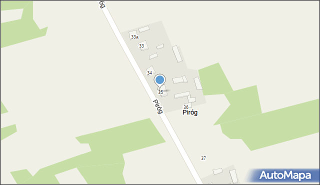 Piróg, Piróg, 35, mapa Piróg