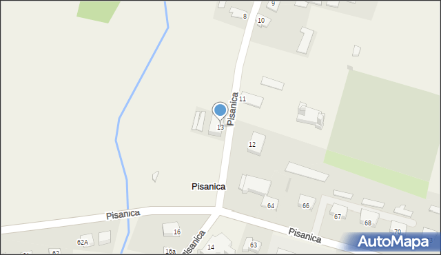 Pisanica, Pisanica, 13, mapa Pisanica