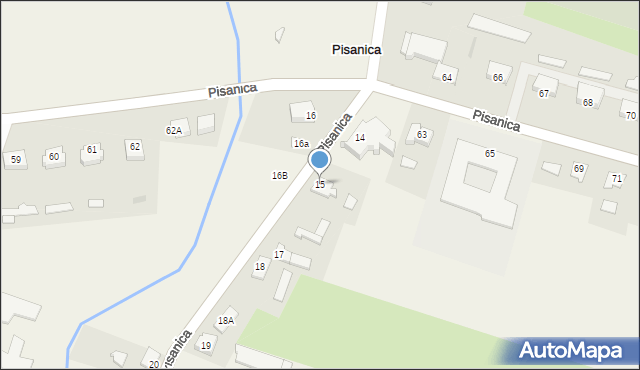 Pisanica, Pisanica, 15, mapa Pisanica