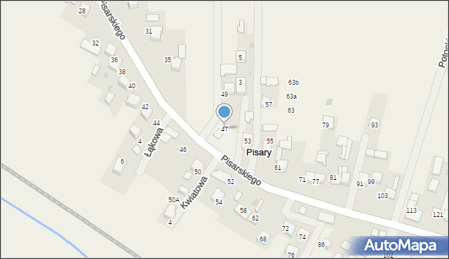 Pisary, Pisarskiego, płk., 47, mapa Pisary