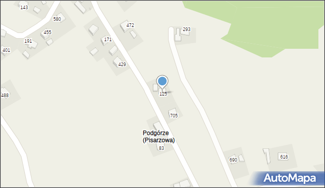 Pisarzowa, Pisarzowa, 125, mapa Pisarzowa