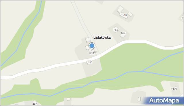 Pisarzowa, Pisarzowa, 211, mapa Pisarzowa