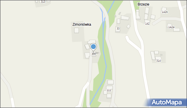 Pisarzowa, Pisarzowa, 300, mapa Pisarzowa