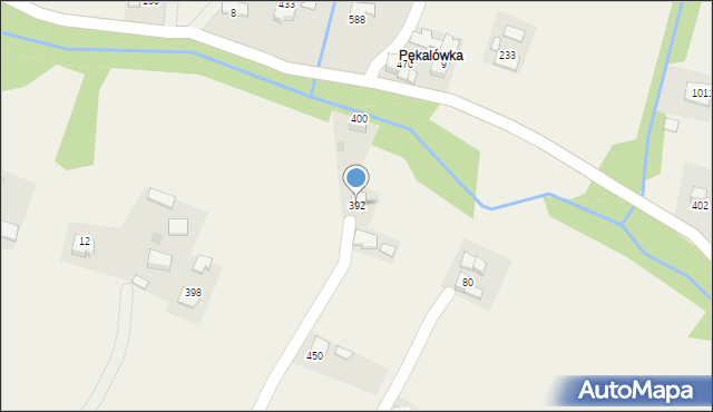 Pisarzowa, Pisarzowa, 392, mapa Pisarzowa