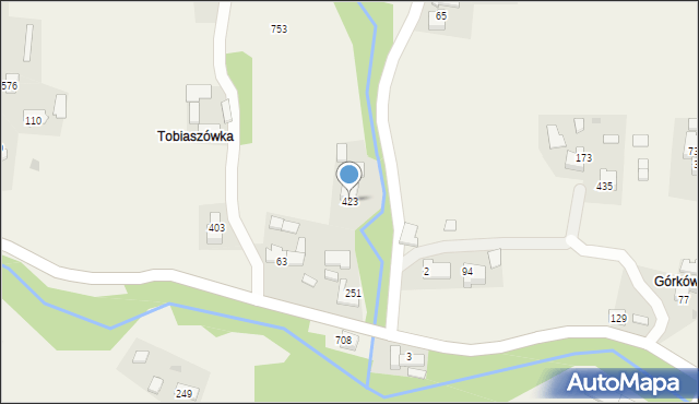 Pisarzowa, Pisarzowa, 423, mapa Pisarzowa