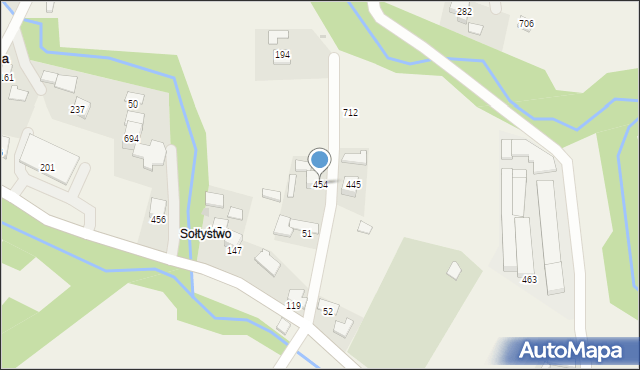 Pisarzowa, Pisarzowa, 454, mapa Pisarzowa