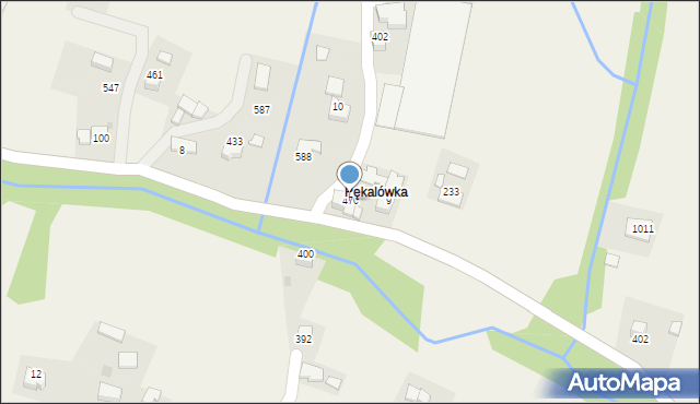 Pisarzowa, Pisarzowa, 470, mapa Pisarzowa