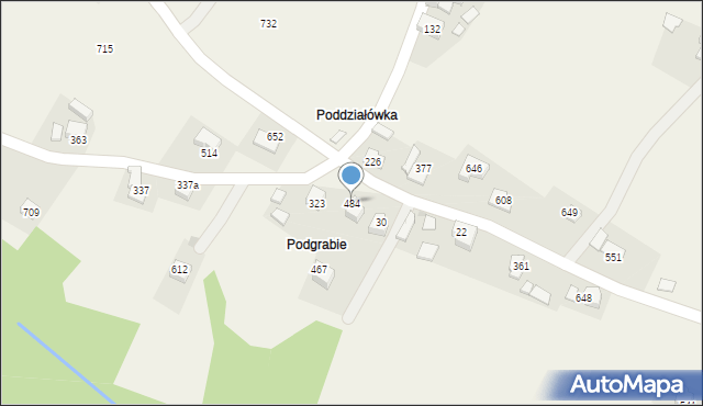 Pisarzowa, Pisarzowa, 484, mapa Pisarzowa