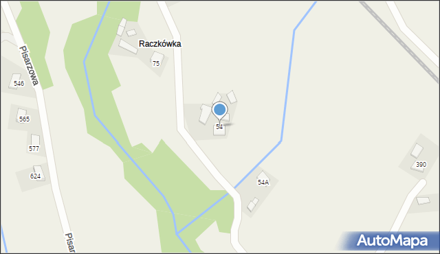 Pisarzowa, Pisarzowa, 54, mapa Pisarzowa