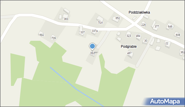 Pisarzowa, Pisarzowa, 612, mapa Pisarzowa