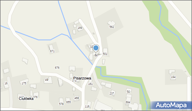 Pisarzowa, Pisarzowa, 64, mapa Pisarzowa