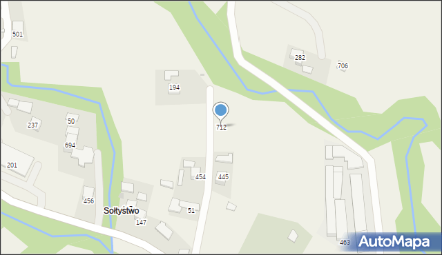 Pisarzowa, Pisarzowa, 712, mapa Pisarzowa