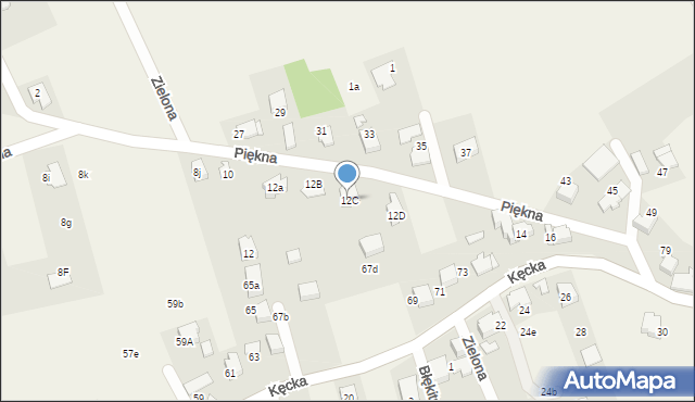 Pisarzowice, Piękna, 12C, mapa Pisarzowice