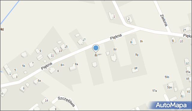 Pisarzowice, Piękna, 8b, mapa Pisarzowice