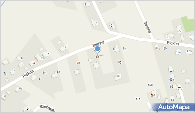 Pisarzowice, Piękna, 8d, mapa Pisarzowice