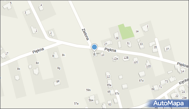 Pisarzowice, Piękna, 8j, mapa Pisarzowice