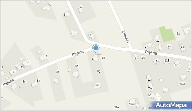 Pisarzowice, Piękna, 8l, mapa Pisarzowice