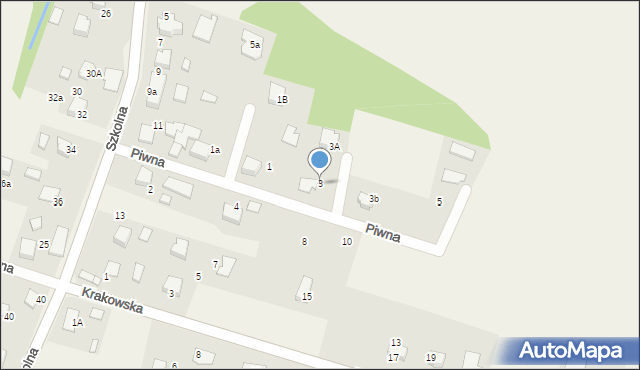 Pisarzowice, Piwna, 3, mapa Pisarzowice