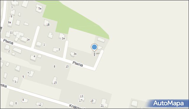 Pisarzowice, Piwna, 5, mapa Pisarzowice