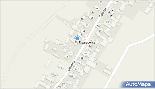 Pisarzowice, Pisarzowice, 11, mapa Pisarzowice