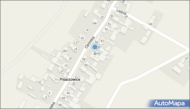 Pisarzowice, Pisarzowice, 56, mapa Pisarzowice