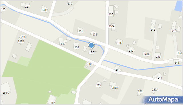 Pisarzowice, Pisarzowice, 135, mapa Pisarzowice