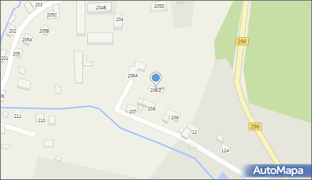 Pisarzowice, Pisarzowice, 208/2, mapa Pisarzowice