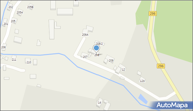 Pisarzowice, Pisarzowice, 208, mapa Pisarzowice