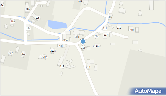 Pisarzowice, Pisarzowice, 216, mapa Pisarzowice