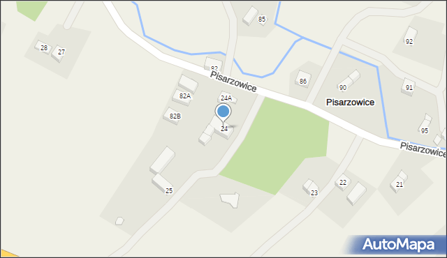 Pisarzowice, Pisarzowice, 24, mapa Pisarzowice