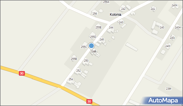 Pisarzowice, Pisarzowice, 249, mapa Pisarzowice