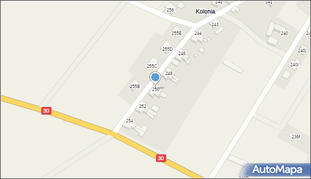 Pisarzowice, Pisarzowice, 250, mapa Pisarzowice