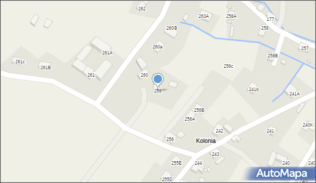 Pisarzowice, Pisarzowice, 259, mapa Pisarzowice