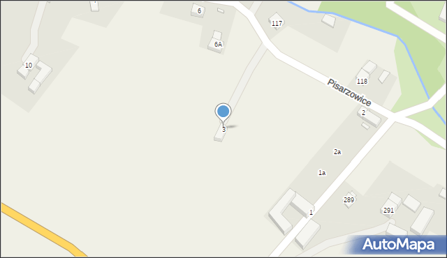 Pisarzowice, Pisarzowice, 3, mapa Pisarzowice