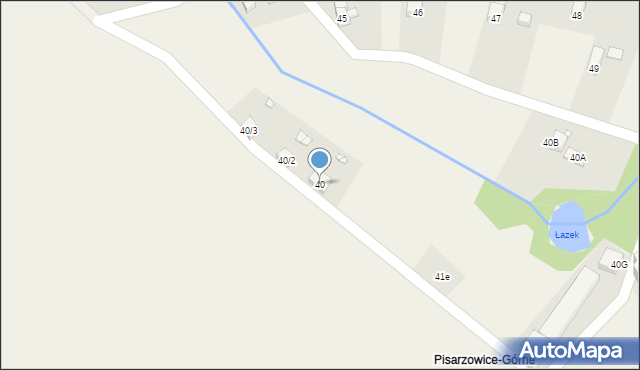 Pisarzowice, Pisarzowice, 40, mapa Pisarzowice