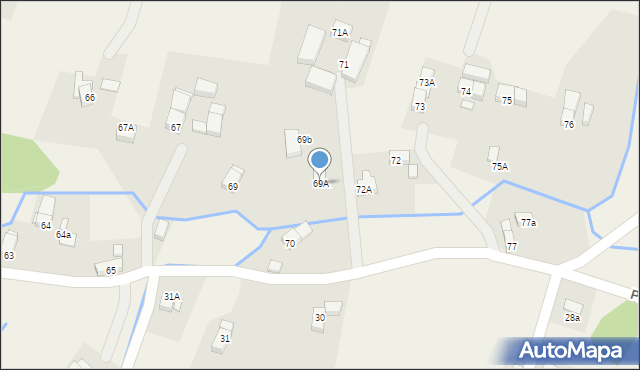 Pisarzowice, Pisarzowice, 69A, mapa Pisarzowice