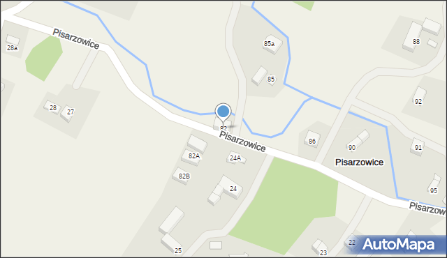 Pisarzowice, Pisarzowice, 82, mapa Pisarzowice