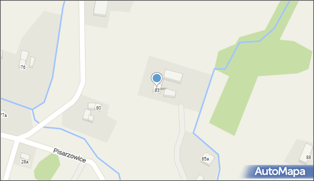 Pisarzowice, Pisarzowice, 83, mapa Pisarzowice