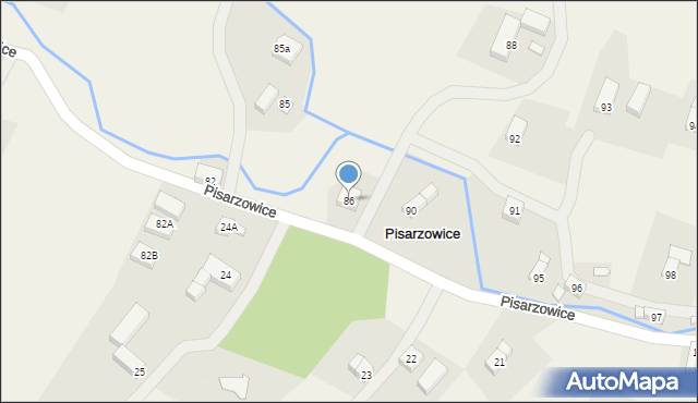 Pisarzowice, Pisarzowice, 86, mapa Pisarzowice