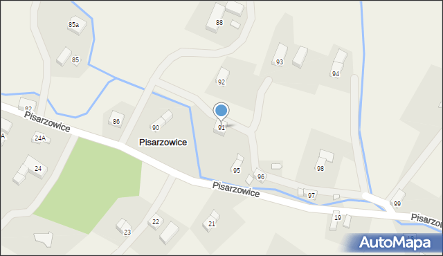 Pisarzowice, Pisarzowice, 91, mapa Pisarzowice